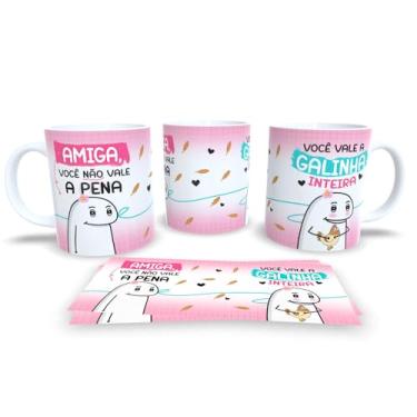 Imagem de Caneca de Porcelana Branca Personalizada Frases Diversas (Amiga, você não vale)