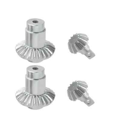 Imagem de 2Pair Harden Steel Axle Bevel Gears for 1/24 FMS FCX24 Power Wagon MAX Smasher RC Car Upgrade Parts (Silver)
