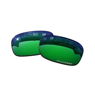 Imagem de Lentes de substituição OOWLIT compatíveis com óculos de sol quadrados Oakley Jupiter, Emerald Polycarbonate Combine8™ Polarized, One Size