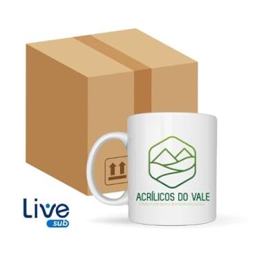 Imagem de LIVESUB Canecas Brancas para Sublimação, 325ml, Kit com 12 Unidades