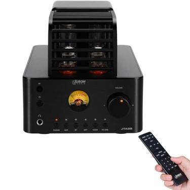 Imagem de Juson Audio JTA35 Audio Receiver Amplificador de Som Stereo Tubo de Vácuo Hifi Remoto com Phono,Coax,Ópt Aux BT 5.0 Entrada USB e Subwoofer Headphone Output 2.1 Canal para Mesa Giratória (JTA35-BR)