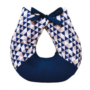 Imagem de Almofada de Amamentação Ergonômica com Capa Removível Lavável Conforto e Suporte (Triângulo Marinho)