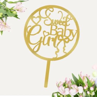 Imagem de Oh Baby Cake Topper, Baby Party Cake Decoration, New Baby Boy Girl Gender Reveal Cake Decor (Welcome girl 1)