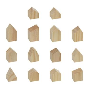 Imagem de rockible 14x Inacabados de Madeira Inacabada Blocos de Madeira para Festivais Bookshelf Kitchen