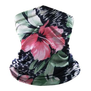 Imagem de Balaclava touca ninja bandana UV50+ - EX311, Preto floreado Aberto