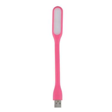 Imagem de Mini Luminária com Lâmpada Led USB Portátil Flexível Rosa - DualComp