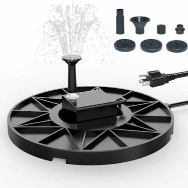 Imagem de Aquecedor de banho para pássaros com bomba de fonte, aquecedor de banho de pássaros de 70 W para ambientes externos no inverno, cabo de 9,5 m, aquecedor de água para banho de pássaros, aquecido