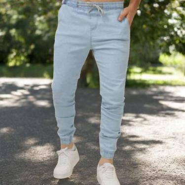 Imagem de Calça Jogger Masculina Punho Lycra Elastano Streetwear - Volgue, Jeans