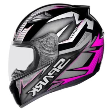 Imagem de Capacete Ebf New Spark Spot Preto e Rosa, 56