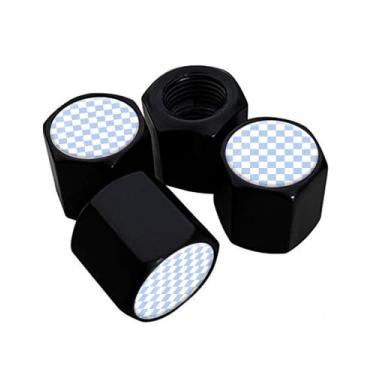 Imagem de Tampas de haste de válvula de pneu de metal, pacote com 4, tampas de haste de roda de carro, tampas de válvula de ar universais de alumínio para carros, caminhões, SUVs, bicicletas, motocicletas,