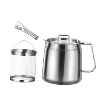 Imagem de SiaBiced Frita de fritadeira Frita de frigideira Jarra de armazenamento de óleo para óleos Fichas de ebulição de armazenamento, 2.0l