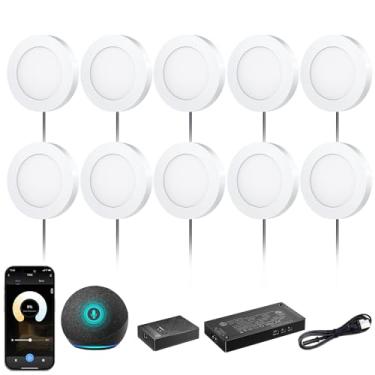 Imagem de VST Iluminação Inteligente Para Armários, Funciona Com O Aplicativo Alexa Google Home Assistant, Controle Remoto, Embutido Ou De Montagem Em Superfície, 12 V, 2 W/Pc, Luz De Disco Para Cozinha, Emba