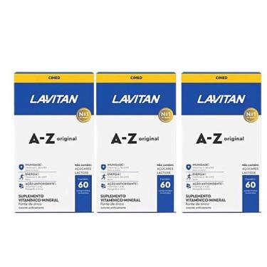 Imagem de Kit 3 Lavitan Az Homem 60 Cápsulas Original Vitaminas. - Cimed