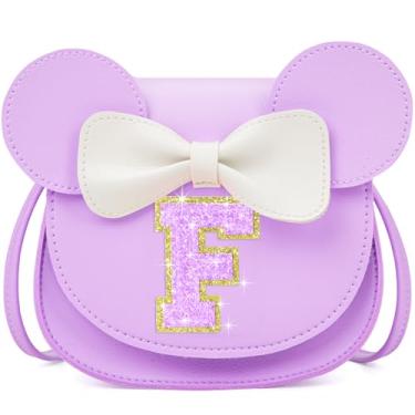 Imagem de OYLOLA Presentes de aniversário para meninas de 3, 4, 5, 6, 7 e 8 anos, bolsa infantil para meninas pequenas, presente para meninas, Roxo-roxo brilhante, F