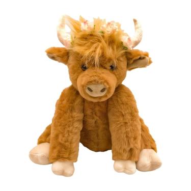 Imagem de Brinquedo de pelúcia Highland Cow com juntas móveis, bicho de pelúcia de 25 cm
