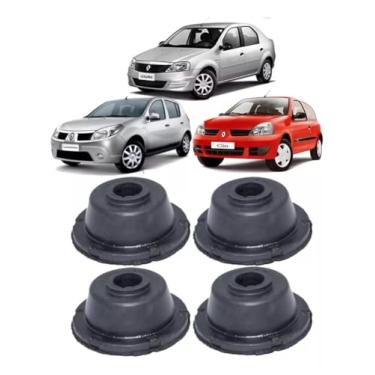 Imagem de KIT 4 COXIM BATENTE BUCHA AMORTECEDOR TRASEIRO LOGAN SANDERO