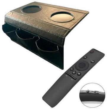 Imagem de Kit Esteira Para Sofá Preto + Controle Smart Tv Samsung 7702 - Maxx