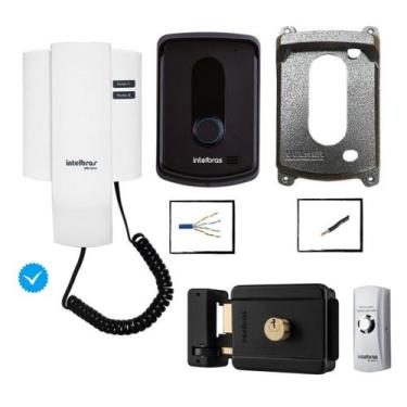 Imagem de Porteiro IPR 8010 Intelbras Fechadura Botoeira Combo Oficial