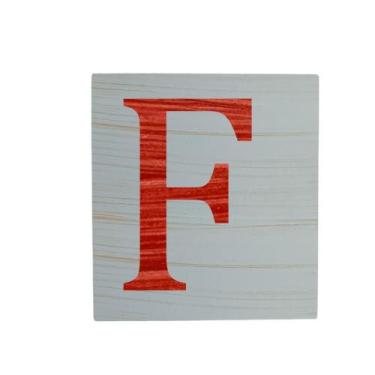 Imagem de Cubo Azul Bebê Letra Vermelho Festa Chá de Bebê Decoração 8x8x8 Cm Mdf