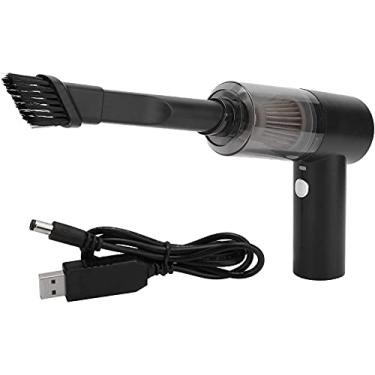 Imagem de Aspirador de Pó Portátil para Mesa, Sem Fio, USB Recarregável, com Escova para Teclado, Preto