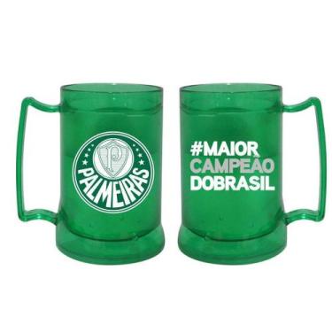 Imagem de Caneca De Gel Verde Palmeiras Maior Campeão Do Brasil 400Ml - Coisaria