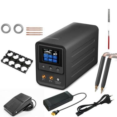 Imagem de Soldador A Ponto De Bateria De Capacitor, Soldador A Ponto PortáTil De10,08kw,Modos AutomáTico E Pedal 2 Em 1,Equipado Com Tela Lcd, Adequado Para Reparo De Telefones Celulares E Montagem De Baterias