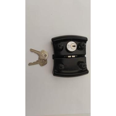 Imagem de FECHADURA KIT 15 VIDRO VIDRO 4F BRANCO HELA BATE FECHA MINI CHAVE (Preto)