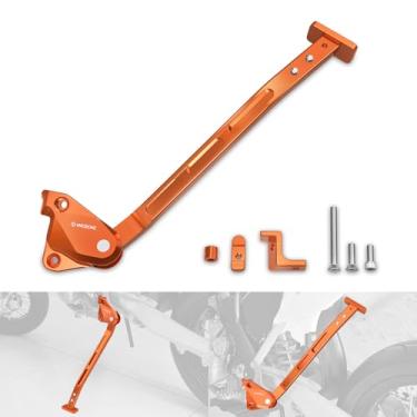 Imagem de NICECNC Suporte lateral de motocicleta laranja compatível com KTM 300 SX 2023-24 250 SX 2017-24 125 150 SX 2016-24 250 350 450 SX-F 2016-24, compatível com HUSQVARNA 250 350 4500 FC 2017 6-24,