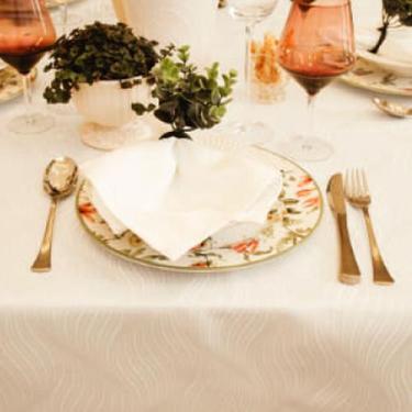 Imagem de Toalha de Mesa Quadrada Impermeável 8 Lugares Jacquard - 2,10mx2,10m -