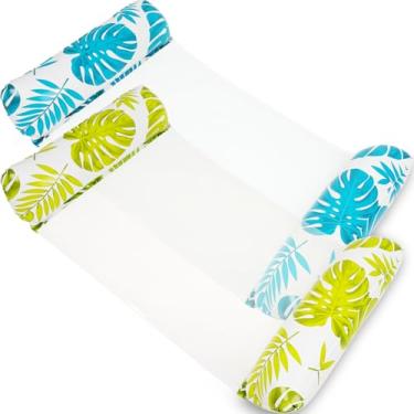 Imagem de Lohca Pacote com 2 boias de piscina para adultos – rede inflável para piscina, poltrona flutuante multiuso para adultos na piscina e no lago – Boias ideais para relaxar