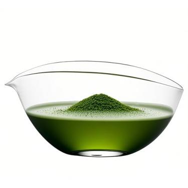 Imagem de LamChyar Tigela Matcha com bico, tigela de chá de vidro sem chumbo com bico de 200 ml, estilo japonês Chawan, acessórios para cerimônias Matcha
