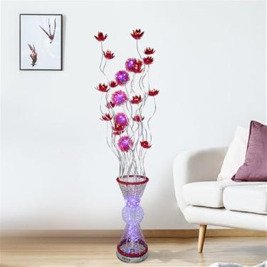 Imagem de Luminária de chão nórdica moderna com flores, arte da moda, sala de estar, sofá, quarto, casamento, LED, originalidade, luz de pé decorativa (estilo 6)