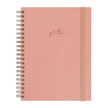 Imagem de Caderno Universitário Plus Solid Glitter Colors Pessêgo 12 Mat