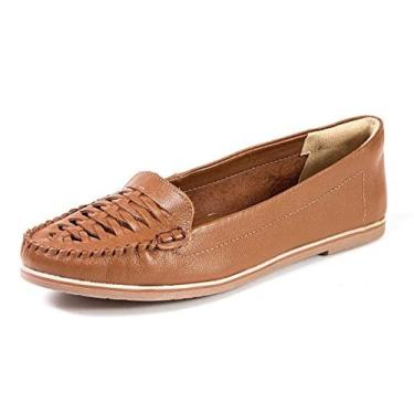 Imagem de Ramarim 1581101 Made In Brazil Leather Woven Moc Loafer (Caramel, 40)