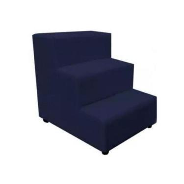Imagem de Escada Escadinha Pet Cachorro 3 Degraus Rampa Suede Grace - Tatite Dec