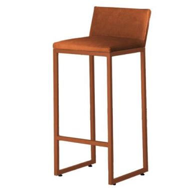 Imagem de Banqueta Alta P/ Bancada  Área Gourmet c/ Encosto e Apoio de Pés mater