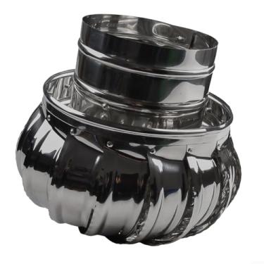 Imagem de WZYCLTT Para tampa de chaminé de aço inoxidável anti corrente descendente com característica rotativa exclusiva (Ø150 mm)