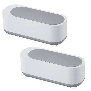Imagem de Limpador Ultrassonico Oculos Joias Aneis Kit 2 unidades Pinceis de Maquiagem Acessorios Estojo Portatil Alta Frequencia Multiuso Limpeza Profunda
