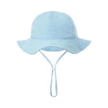 Imagem de Chapéu de Sol Infantil com Aba Grande - Desenho de Ursinho para Bebês,