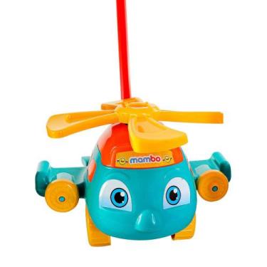 Imagem de Brinquedo Infantil Bebê Avião De Empurrar e Puxar Divertido - Bs Toys