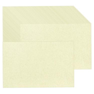 Imagem de Baisunt Pacote com 50 cartolina clássica 10 x 15 cm, papel em branco grosso e pesado 36 kg cartolina para fazer cartões comemorativos, cartões de convites, fotos, cartões postais