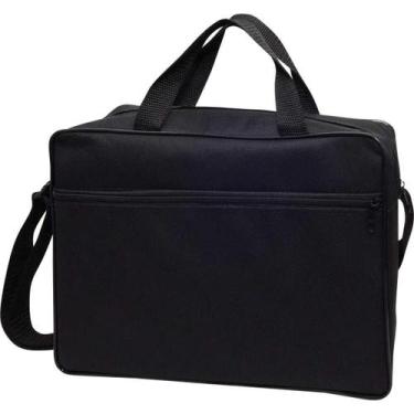 Imagem de Bolsa Carteiro Nylon Preta Com Alça 37X25X9Cm - Planeta Brinquedos