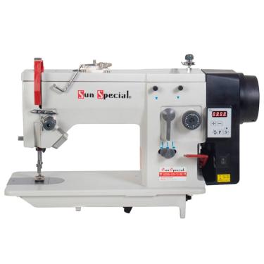 Imagem de Máquina de Costura Industrial Zig Zag Sun Special SS20U-53D-TZ-SU Completa com Motor Direct Drive