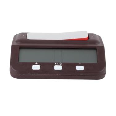 Imagem de Timer de Xadrez Com Memória de Atraso de Alarme, Contagem Digital do Relógio para Competições de Jogos de Tabuleiro de Xadrez (Vinho vermelho)