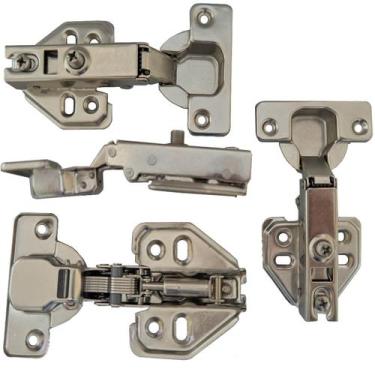 Imagem de 4pçs Dobradiça Caneco Pressão Reto Porta Armário Móveis 35mm - Facil N