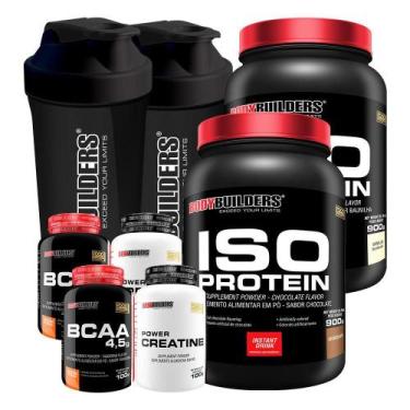 Imagem de Kit 2 Iso Protein 900G+ 2 Bcaa 4.5 100G+ 2 Power - Bodybuilders
