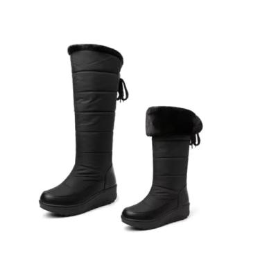 Imagem de Bota Térmica Feminina Forrada com Lã | Impermeável, Antiderrapante e Confortável para o Inverno | Cano Médio/Alto (DISPONÍVEIS tamanhos do 36 ao 39)