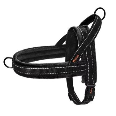 Imagem de Colete para cães, arnês de flanela macia Didog, acolchoado, preto, tam