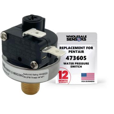 Imagem de Wholesale Sensors Interruptor de pressão de água de substituição Pentair 473605 compatível com aquecedores de piscina e spa MiniMax