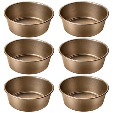 Imagem de Yomvzake Frigideira para muffin jumbo Air Fryer, forma de cupcake de ovo, fritadeira a ar de 10 cm, molde de pão de hambúrguer, pacote com 6 formas antiaderentes para assar ovos individuais, mini